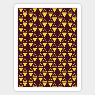 Triangle Seamless Pattern - Yellow and Plum 009#001 Sticker